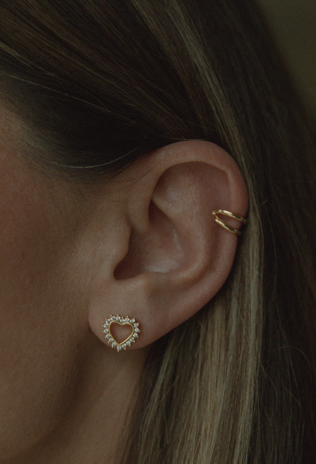 The Shimmering Heart Studs