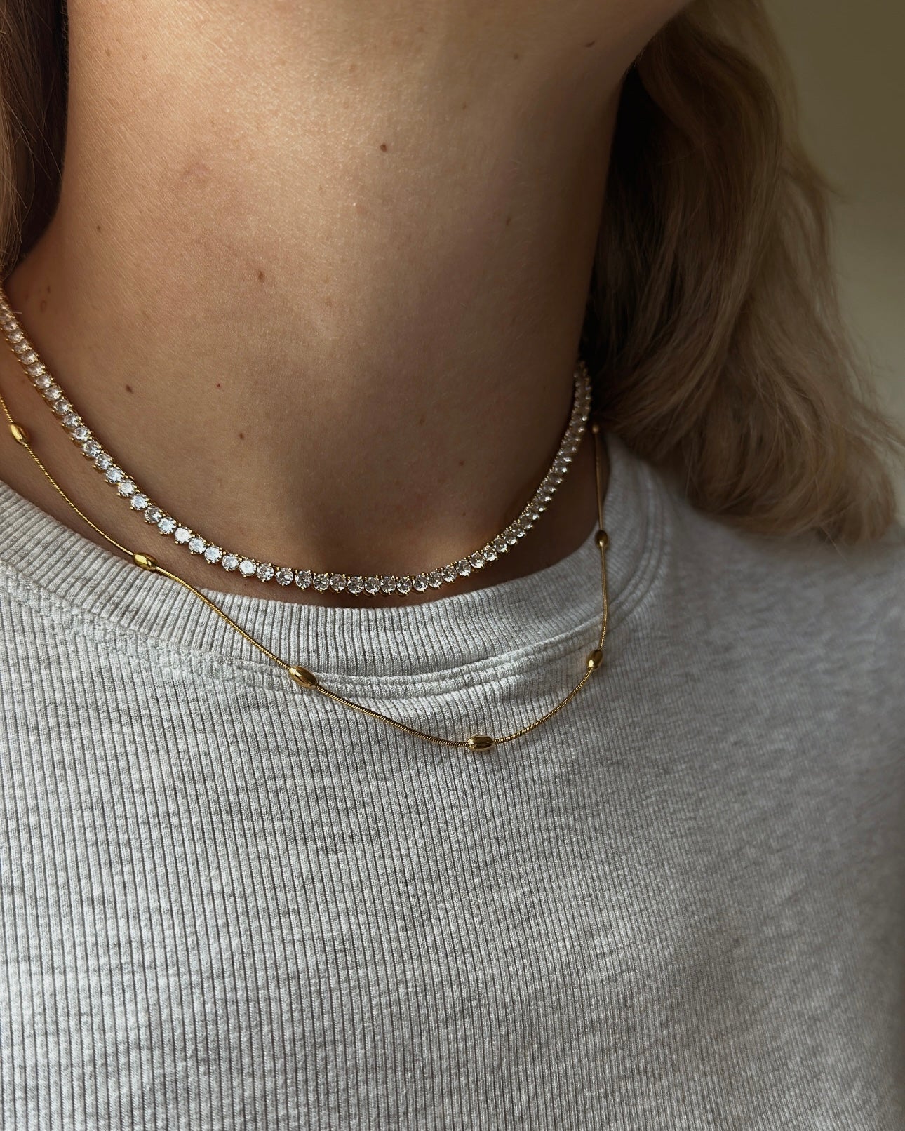Pre-Order Three Prong Tennis Necklace