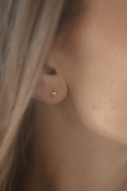 The Micro Heart Studs