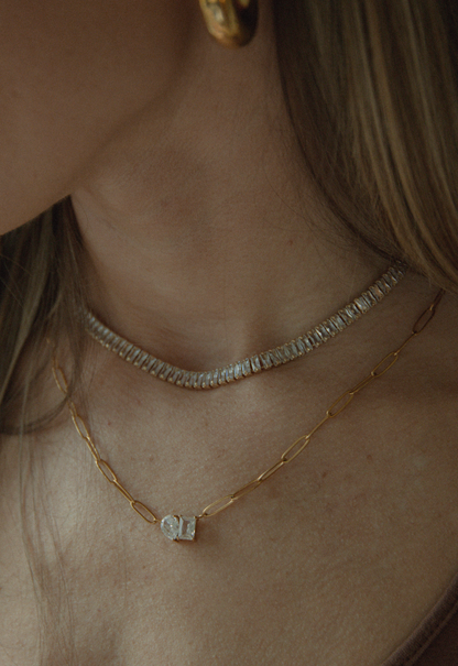 The Luxe Link Tennis Necklace