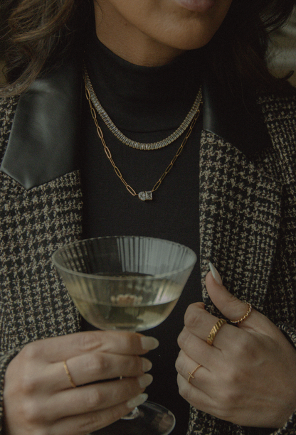 The Luxe Link Tennis Necklace