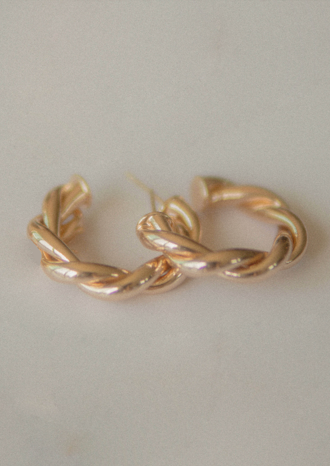 The Golden Twist Hoops