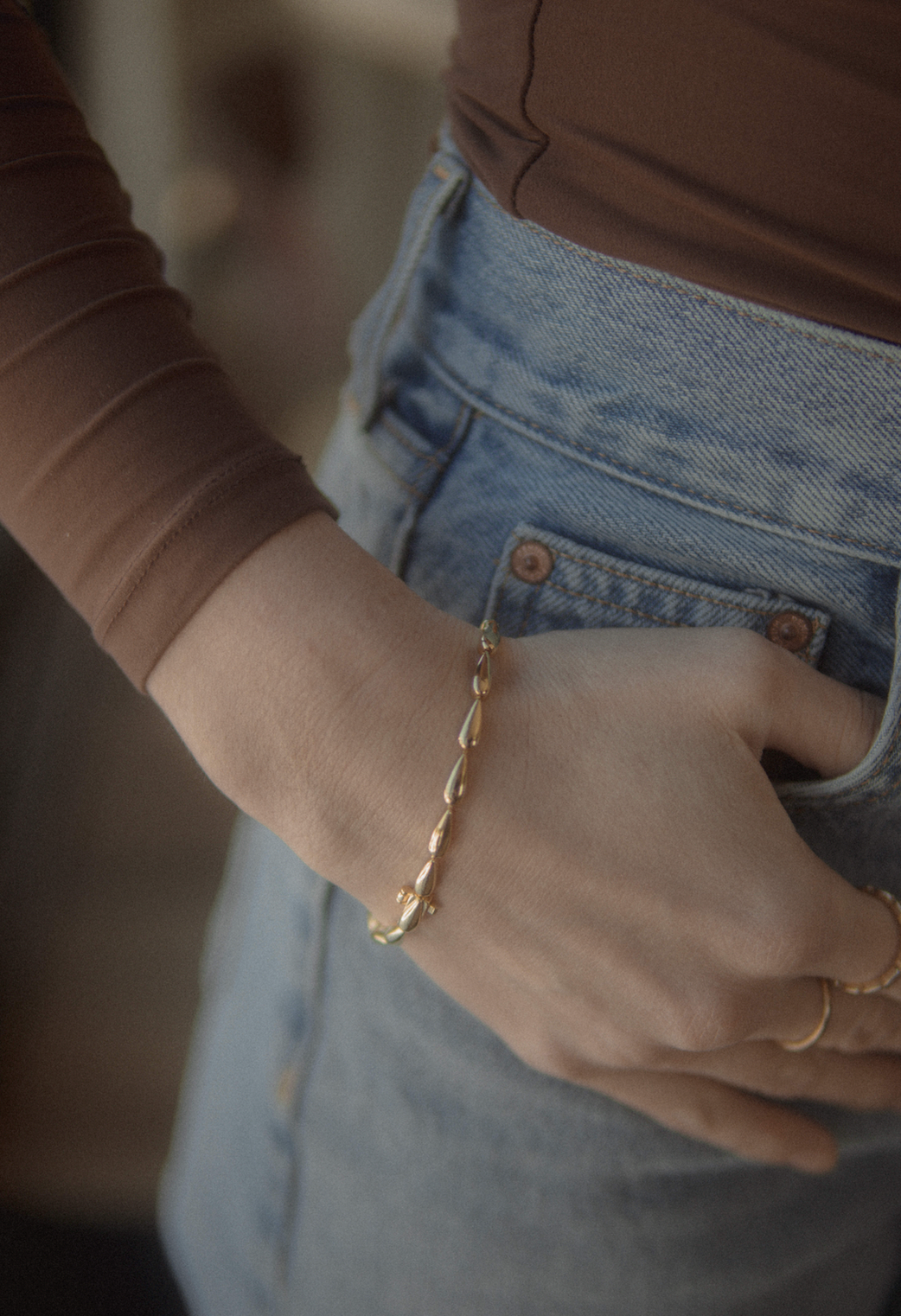The Gold Teardrop Bracelet